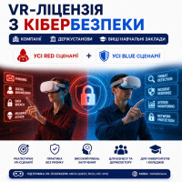 VR-ліцензія Кібербезпека | Усі RED +BLUE сценарії