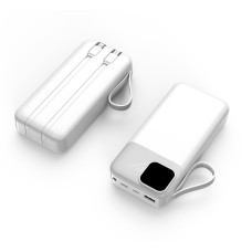 Павербанк 20000 mAh TheGeneral Voltix, цифровий індикатор, колір білий 
