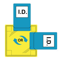Подвійний ID тримач, що пришивається ID20