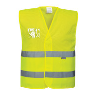 Жилет з двома смугами напівсітчастий Hi-Vis Portwest C494