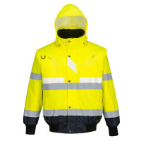 Куртка-бомбер 3-в-1 контрасна Glowtex Hi-Vis Portwest G465 