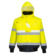 Куртка-бомбер 3-в-1 контрастная Glowtex Hi-Vis Portwest G465
